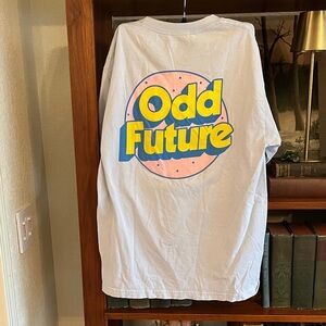 Odd Future Records 
Light Blue Short Sleeve Tee with Yellow & Blue Logo